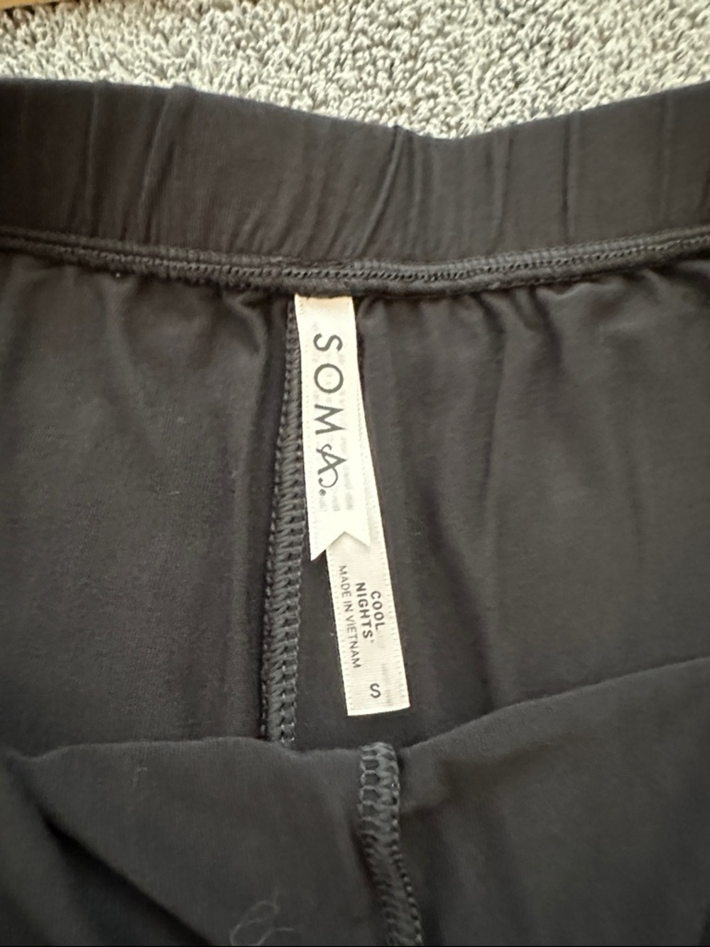 Soma Cool Nights Pj shorts in Black w/lace trim - Picture 2 of 5
